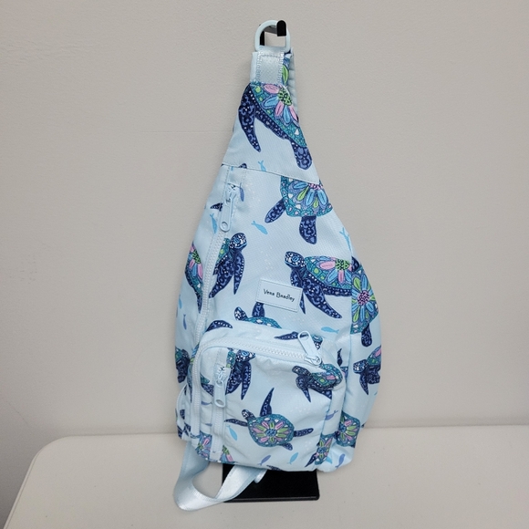 Vera Bradley Just Turtles Sling Backpack. - Picture 4 of 14